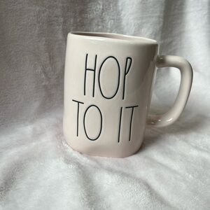 Rae Dunn Hop To It Easter Holiday Coffee Mug. NWT. Solid Pink